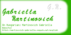 gabriella martinovich business card